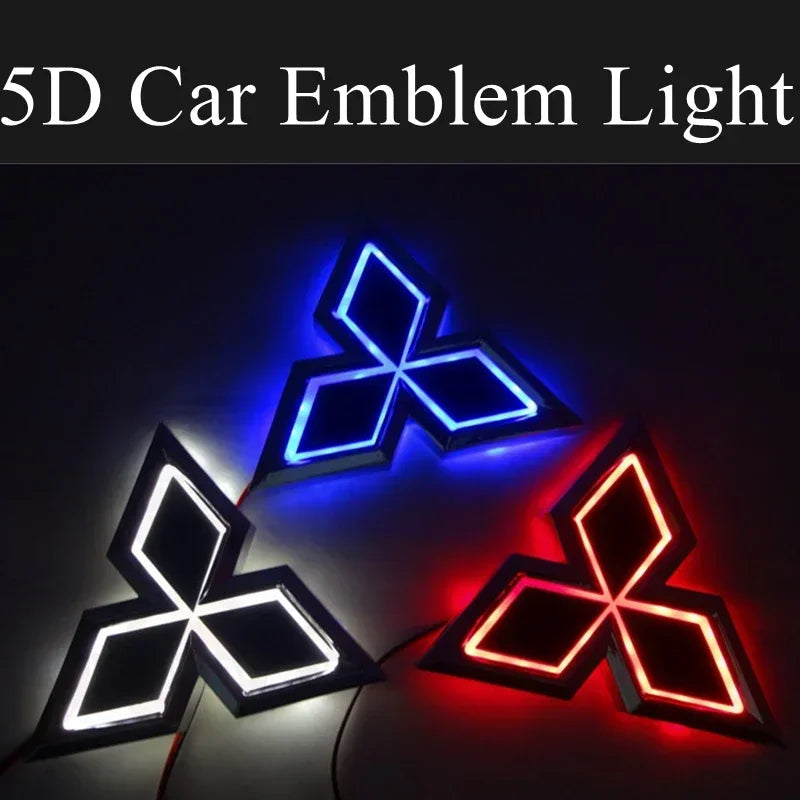 5D LED Illuminated Car Emblem Badge for Mitsubishi