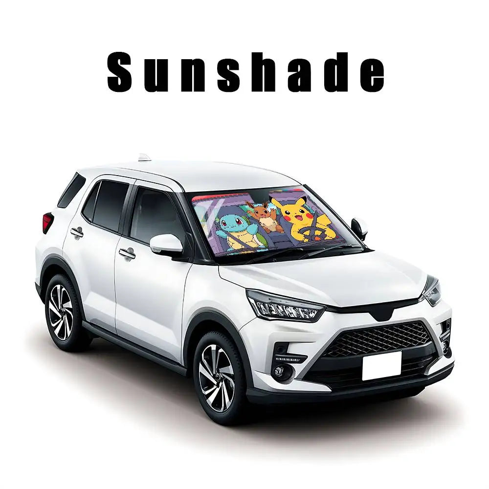 Cute Anime Pokemons Car SunShade Covers