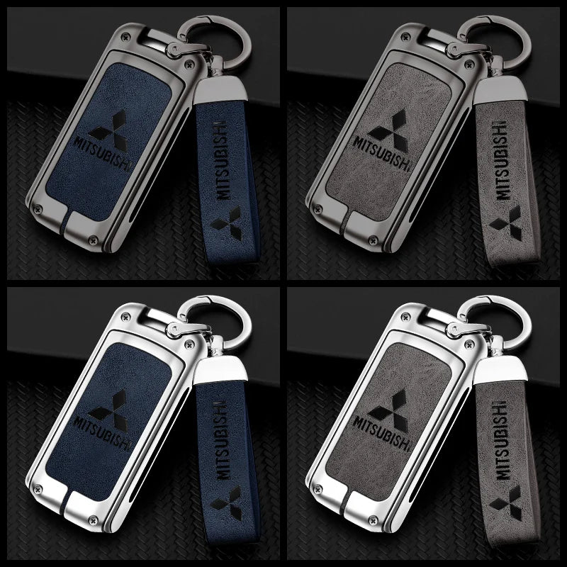 Car Alloy Key Case For Mitsubishi Outlander Pajero Lancer EX Evolution X Ralliart Asx L200 Triton Colt