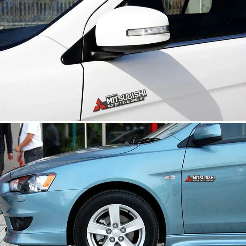 Car Front Fender Emblem Side Badge for Mitsubishi  Lancer Outlander ASX Pajero L200 Eclipse Galant