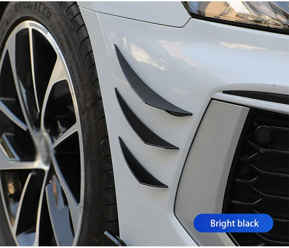 6PCS Universal Front Bumper Lip Canards Diffuser Splitter Fins Spoiler
