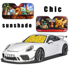 Cute Anime Pokemons Car SunShade Covers