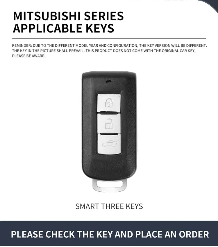 Car Alloy Key Case For Mitsubishi Outlander Pajero Lancer EX Evolution X Ralliart Asx L200 Triton Colt