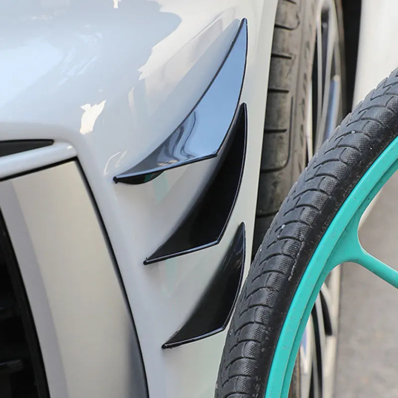 6PCS Universal Front Bumper Lip Canards Diffuser Splitter Fins Spoiler
