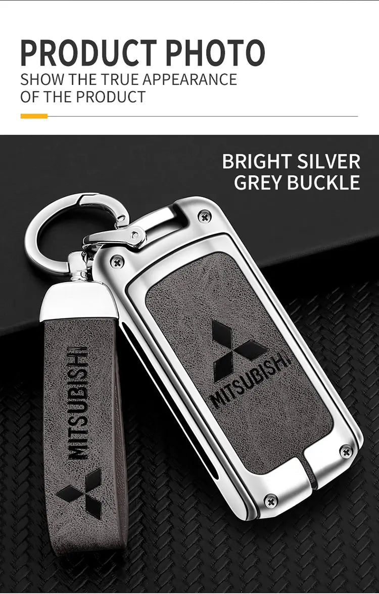 Car Alloy Key Case For Mitsubishi Outlander Pajero Lancer EX Evolution X Ralliart Asx L200 Triton Colt