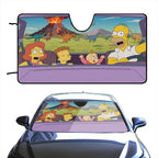 Cartoon Funny The Cool Simpsons Driving Car SunShade Windscreen Cover Shade For Car