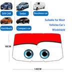 Foldable Cartoon Eyes Windshield Sunshade Umbrella